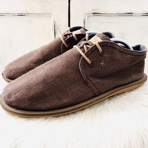 Sanuk Koda Brown Canvas Lace up Chukka Ankle Boots - Mens Size 12